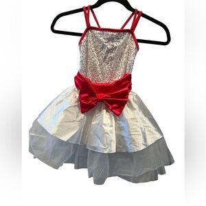 Weissman Red and White Kids Dance Costume